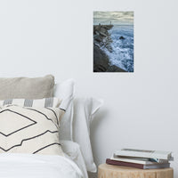 Splashing on the Jetty Landscape Photo Loose Wall Art Print