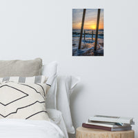 Sunrise Between the Pillars Landscape Photo Loose Wall Art Print