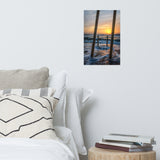 Sunrise Between the Pillars Landscape Photo Loose Wall Art Print