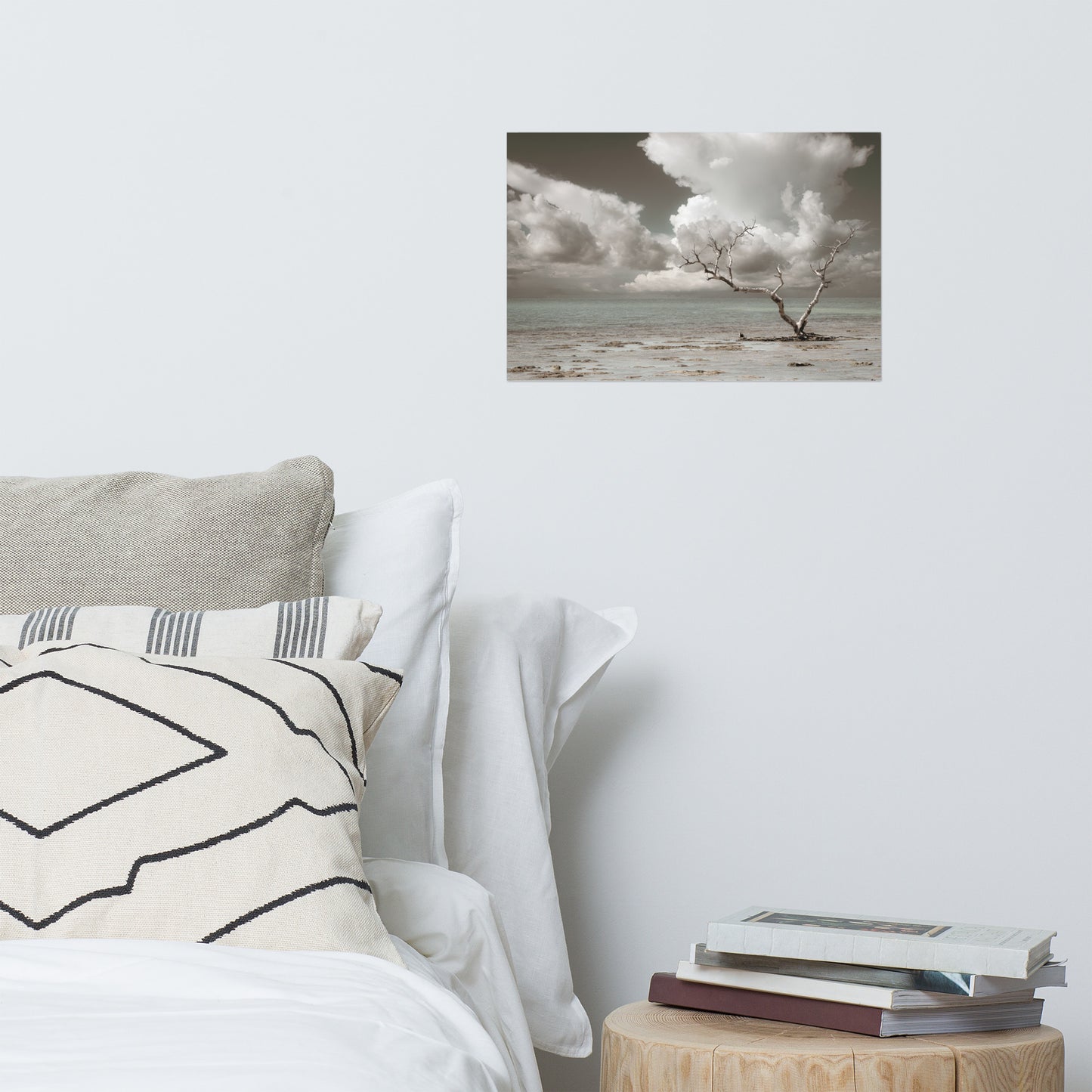 Wanderlust Aged and Colorized Coastal Landscape Photo Paper Poster