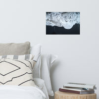 White Waters and Black Sand Landscape Photo Loose Wall Art Prints