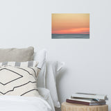 Abstract Color Blend Ocean Sunset Coastal Landscape Photo Paper Poster - Beach Wall Art Decor