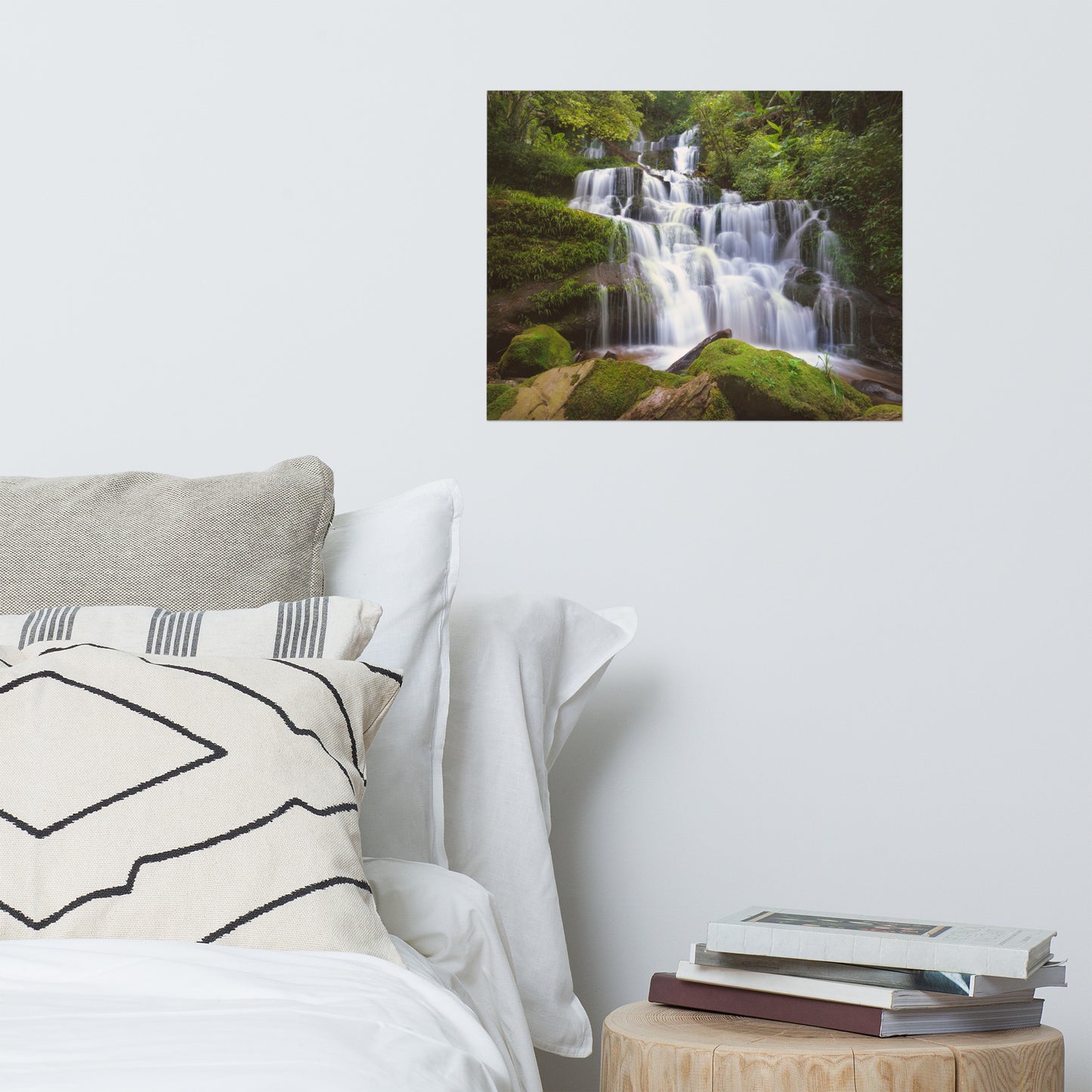 Cascading Water at Mun Daeng Waterfall Landscape Photo Loose Wall Art Prints