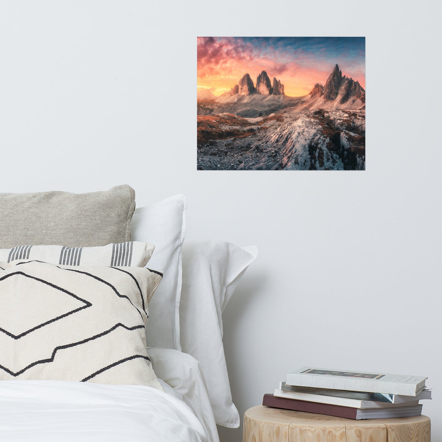 Mountains Colorful Cloudy Sunset 2 Landscape Photo Loose Wall Art Prints