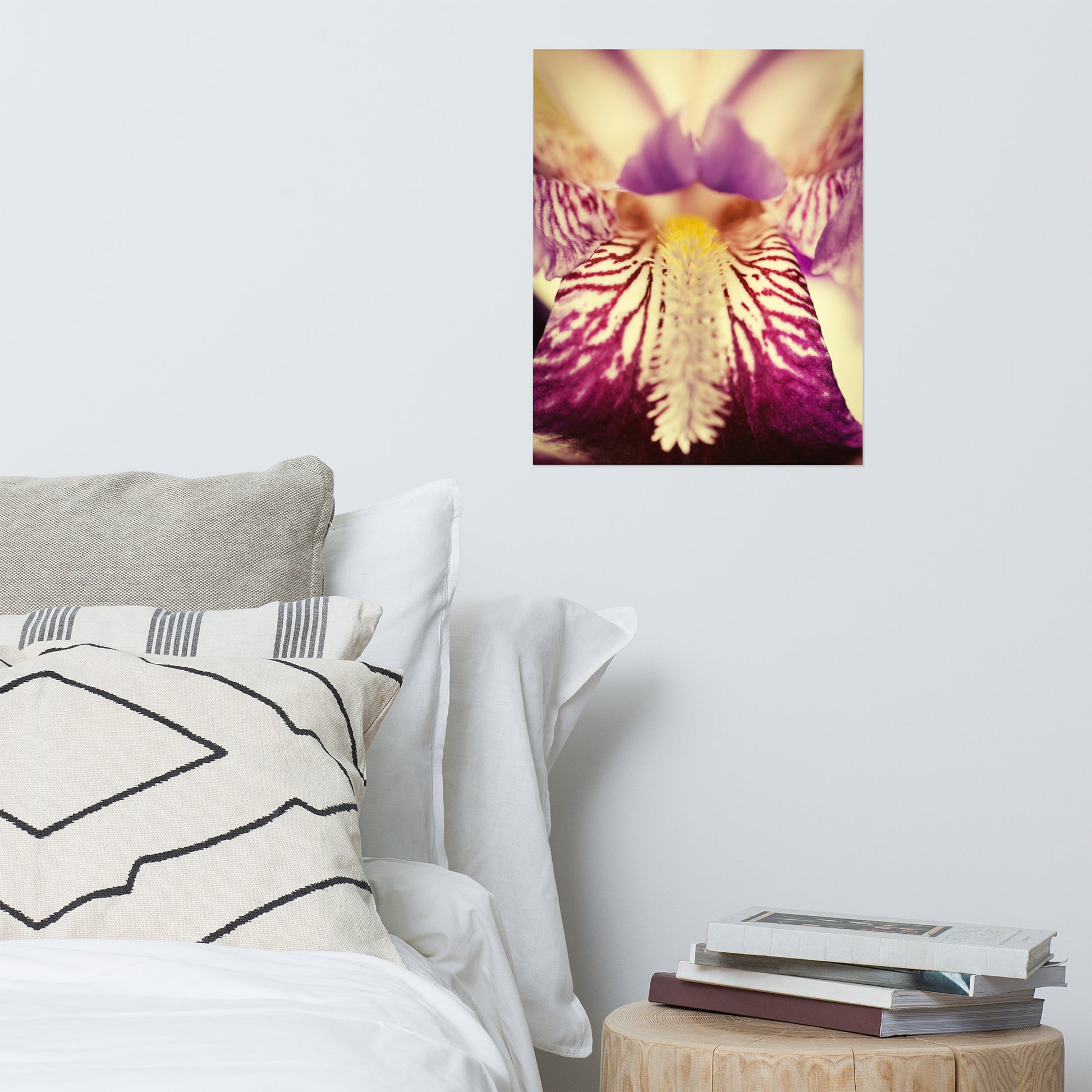 Floral Picture Prints: Antiqued Iris - Botanical / Floral / Flora / Flowers / Nature Photograph Loose / Unframed / Frameless / Frameable Wall Art Print - Artwork