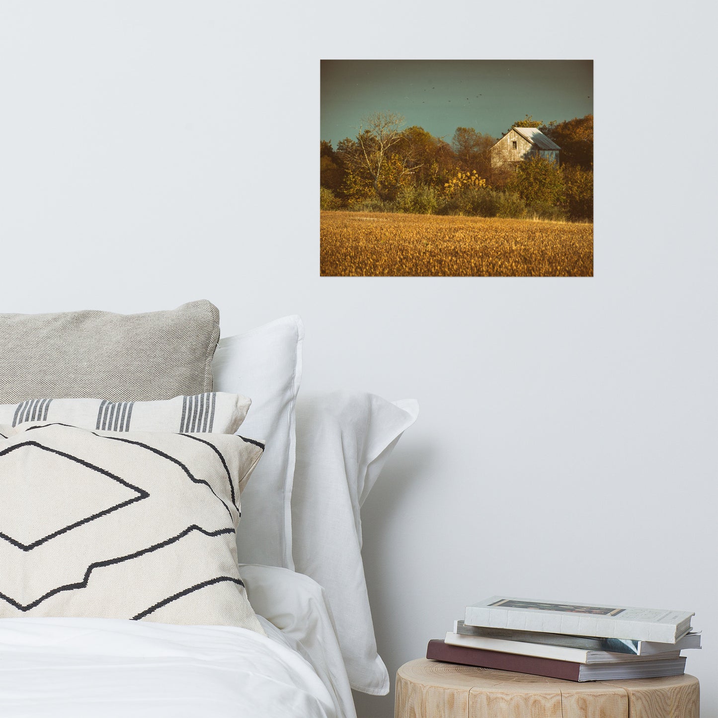 Rustic Home Decor Wall Art: Abandoned Barn Colorized - Rural / Country Style Landscape / Nature Loose / Unframed Wall Art Print - Artwork