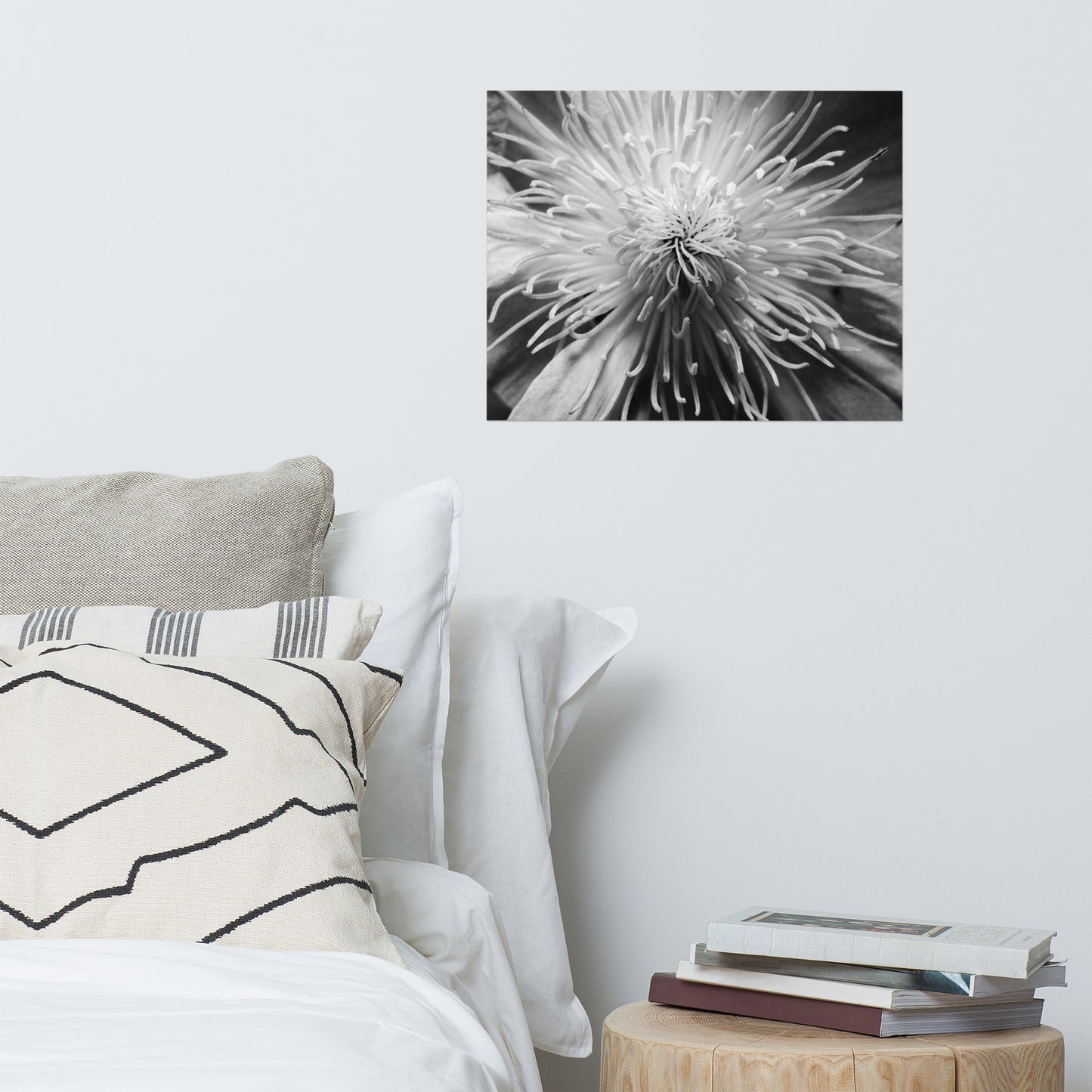 Center of Clematis Floral Nature Photo Loose Unframed Wall Art Prints