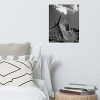 Chimney Bluff Black and White Landscape Photo Loose Wall Art Print