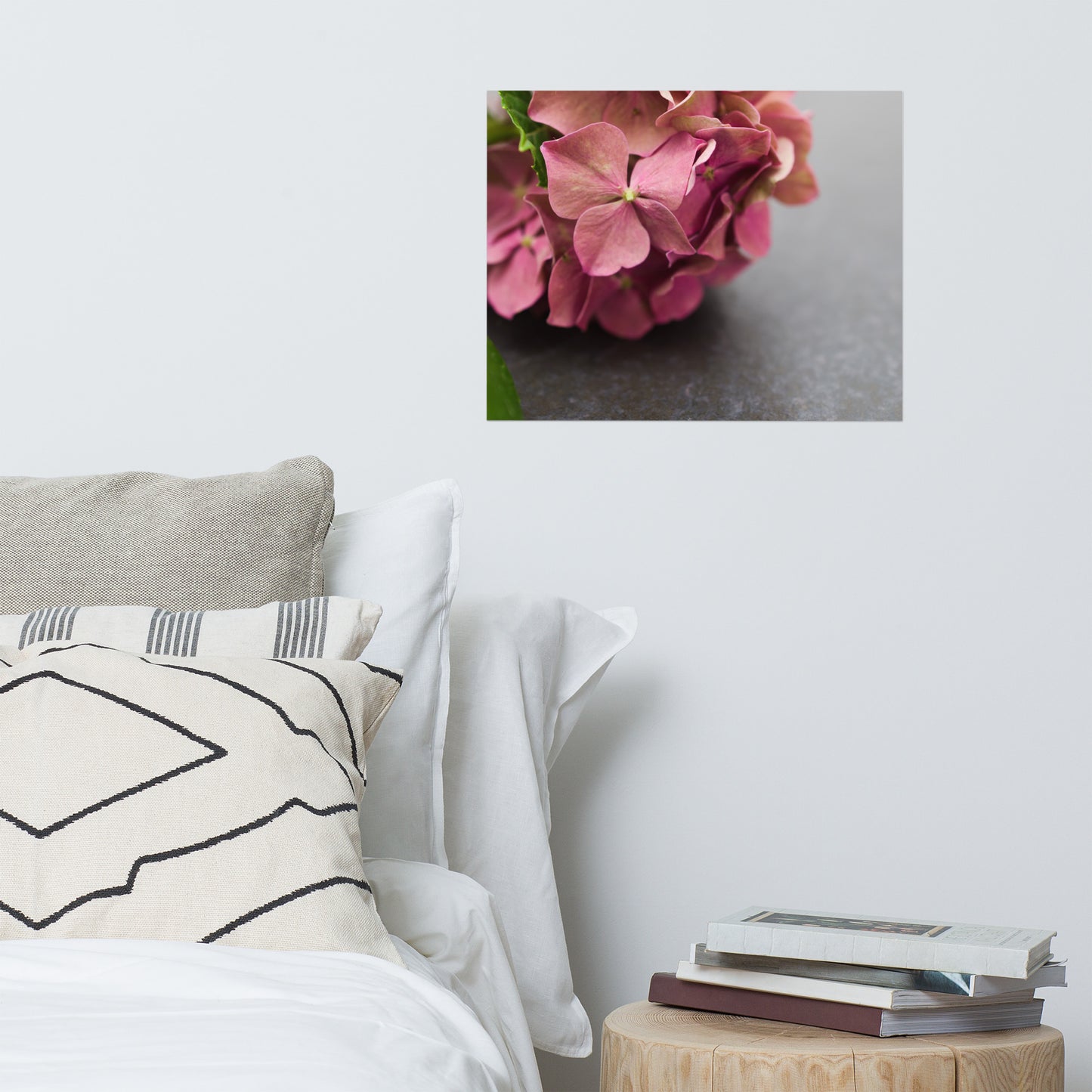 Close-Up Hydrangea on Slate Floral Nature Photo Loose Unframed Wall Art Prints
