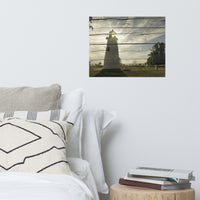 Faux Rustic Reclaimed Wood Turkey Point Lighthouse Loose Wall Art Prints