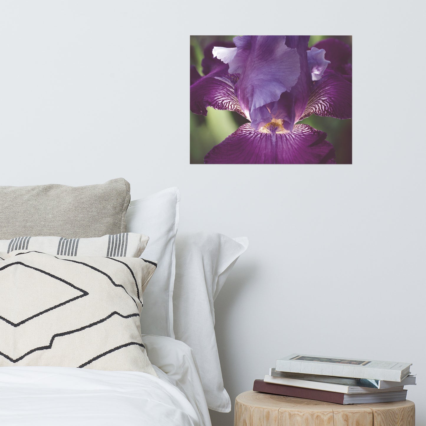 Glowing Iris Moody Midnight Floral Nature Photo Loose Unframed Wall Art Prints