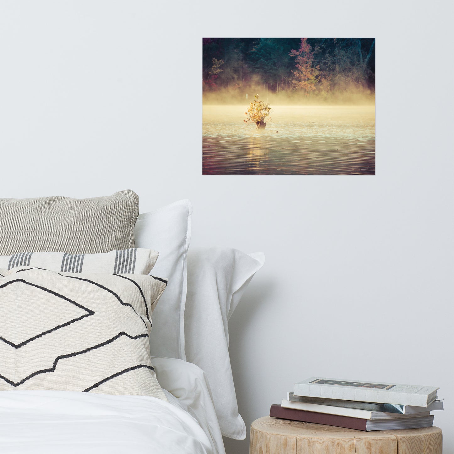 Golden Mist on Waples Pond Coastal Farmhouse Style Landscape Photo Loose Wall Art Prints