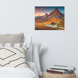 Majestic Sunset and Alpine Mountain Pass Landscape Photo Loose Wall Art Prints