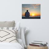 Reflections of The Day Coastal Sunset Landscape Photo Paper Poster