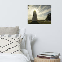 Turkey Point Lighthouse with Sun Flare Horizontal Loose Wall Art Prints