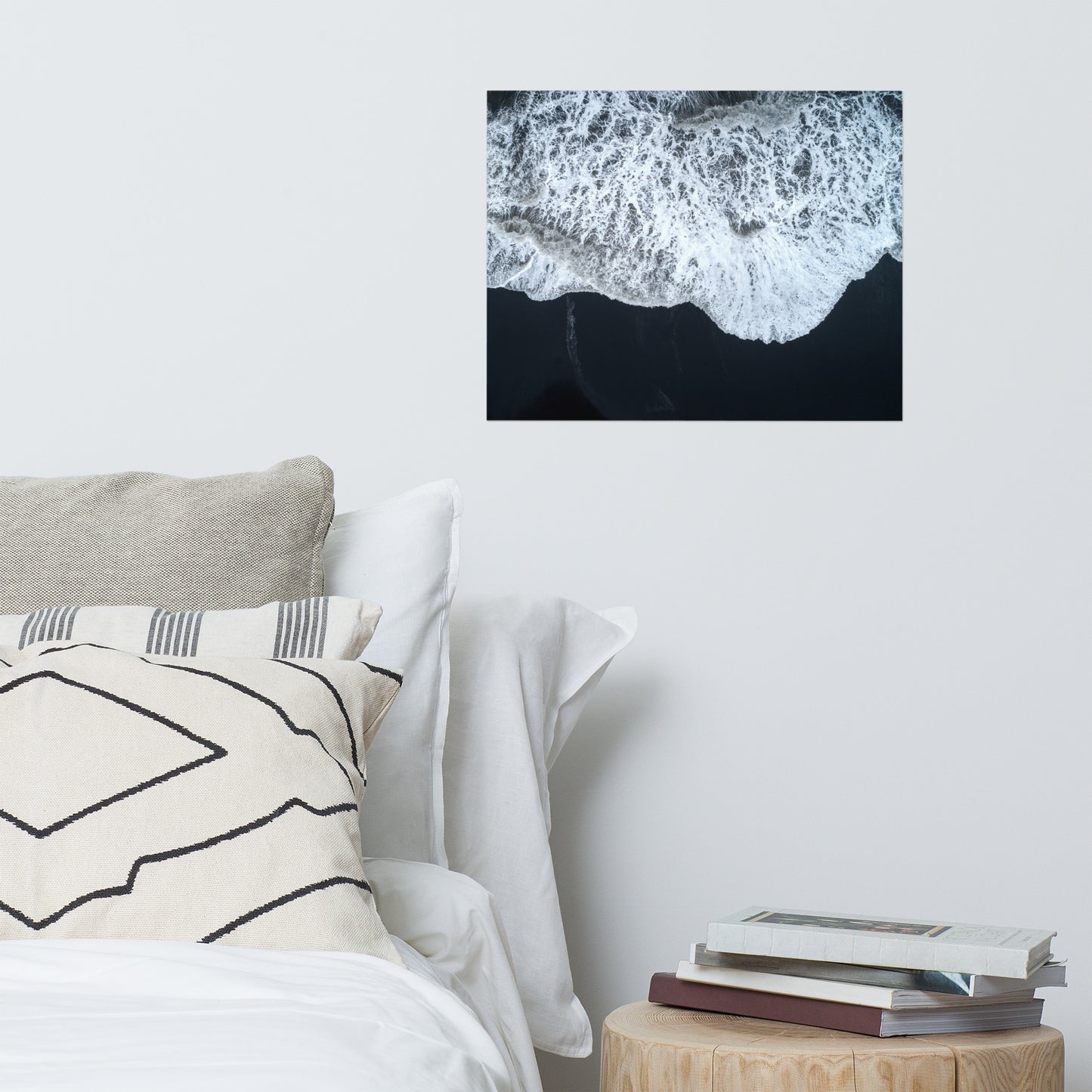 White Waters and Black Sand Landscape Photo Loose Wall Art Prints