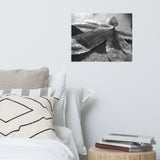 Frost Covered Leaf Black and White Botanical Nature Photo Loose Unframed Wall Art Prints