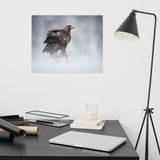 The Victor - Golden Eagle with Prey In The Mist Loose Wall Art Print