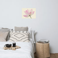 Lotus Flower Creamy Haze Effect Floral Nature Photo Loose Flower Wall Art Print