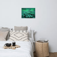 Aurora Borealis Over Ocean in Teriberka Night Seascape Landscape Photo Loose Wall Art Prints