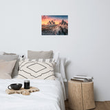 Mountains Colorful Cloudy Sunset 2 Landscape Photo Loose Wall Art Prints