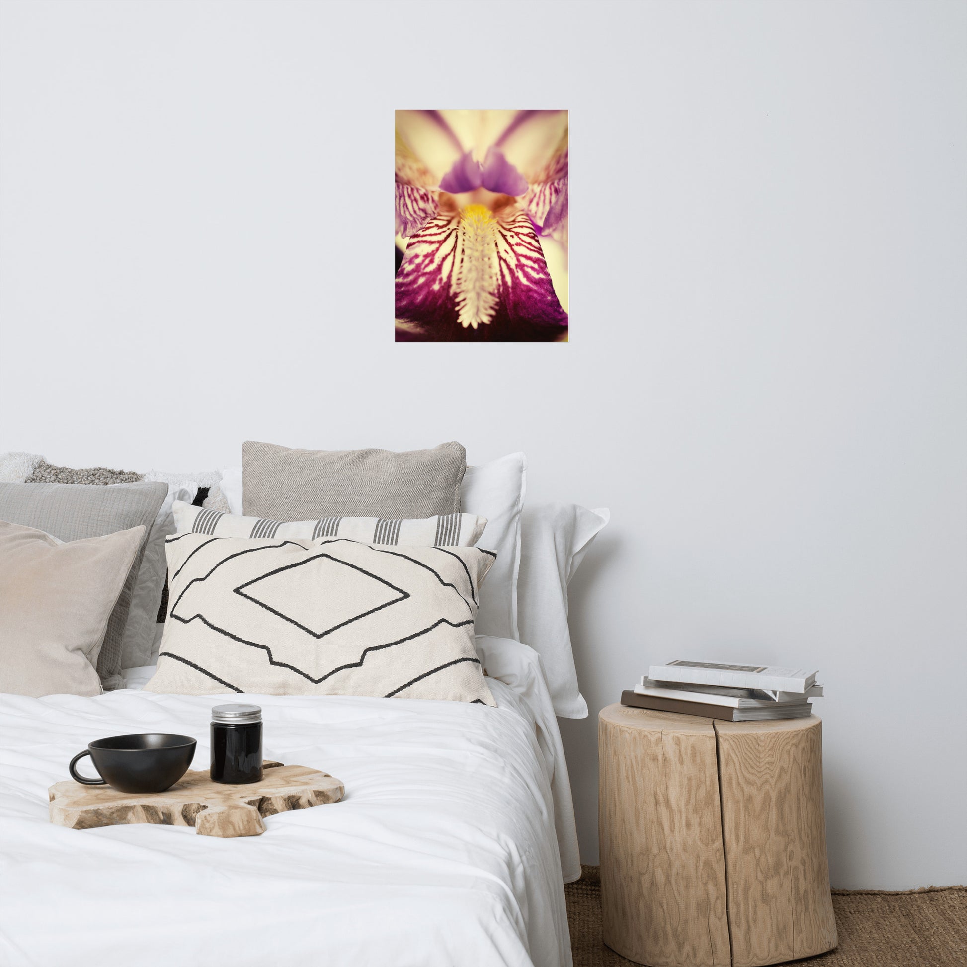 Floral Picture Wall: Antiqued Iris - Botanical / Floral / Flora / Flowers / Nature Photograph Loose / Unframed / Frameless / Frameable Wall Art Print - Artwork