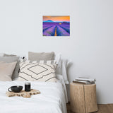 Blooming Lavender Field and Sunset Loose Wall Art Prints
