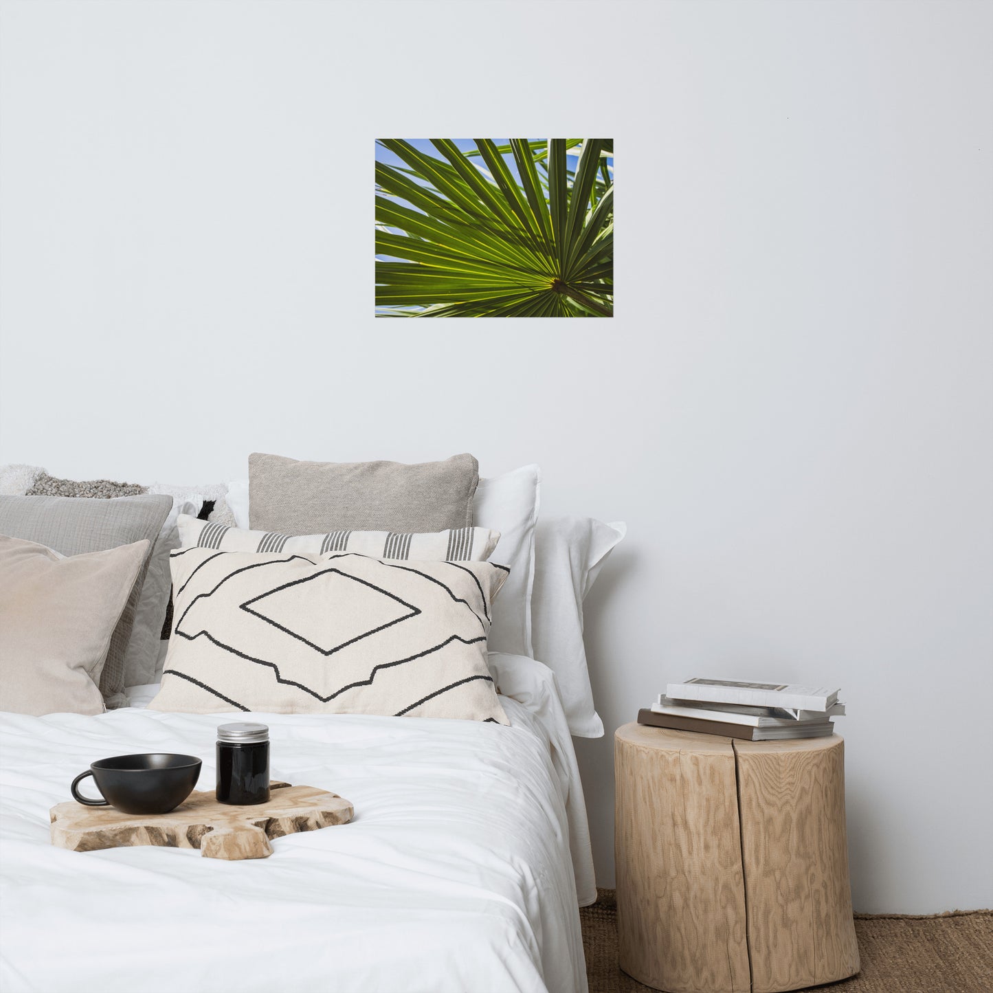 Colorized Wide Palm Leaves Botanical Nature Photo Loose Unframed Wall Art Prints