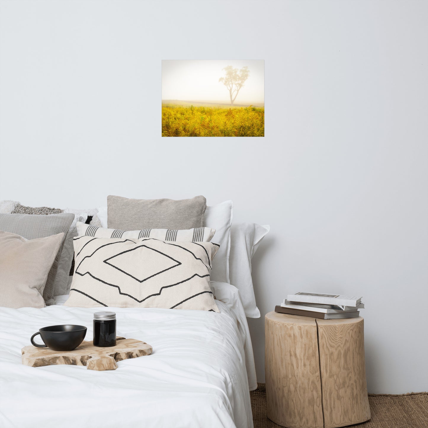 Dreams of Goldenrod and Fog Landscape Photo Loose Wall Art Prints