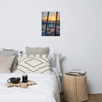 Sunrise Between the Pillars Landscape Photo Loose Wall Art Print