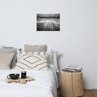 Washing Out to Sea Black and White Coastal Nature Photo Loose Unframed Wall Art Prints