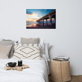 Tranquil Manhattan Beach Pier at Sunset Coastal Landscape Photo Loose Wall Art Prints