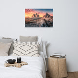Mountains Colorful Cloudy Sunset 2 Landscape Photo Loose Wall Art Prints
