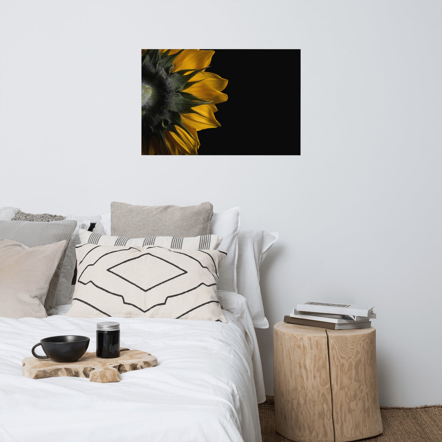 Backside of Sunflower Floral Nature Photo Loose Unframed Wall Art Prints