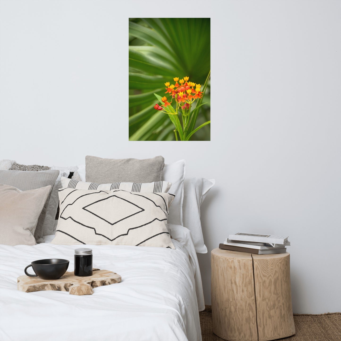 Bloodflowers and Palm Color Floral Nature Photo Loose Unframed Wall Art Prints