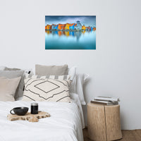 Blue Morning at Waters Edge Landscape Photo Loose Wall Art Prints