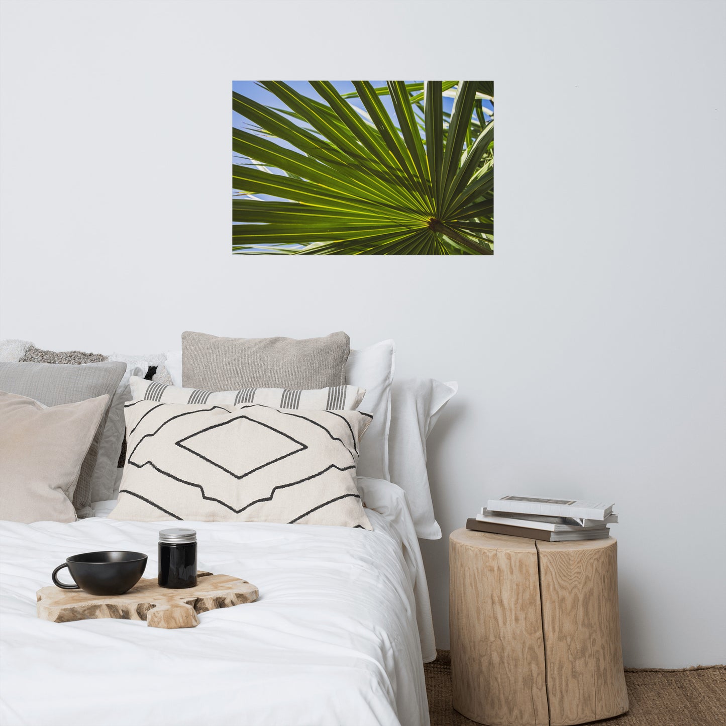 Colorized Wide Palm Leaves Botanical Nature Photo Loose Unframed Wall Art Prints