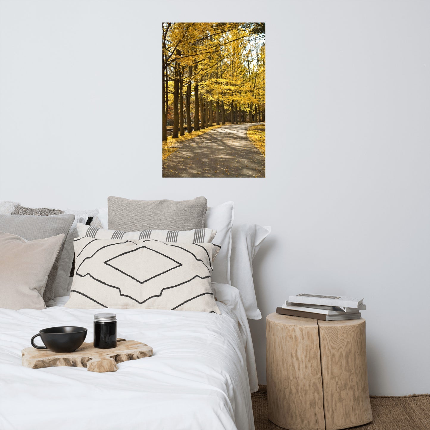 Fall Path Landscape Photo Loose Wall Art Print