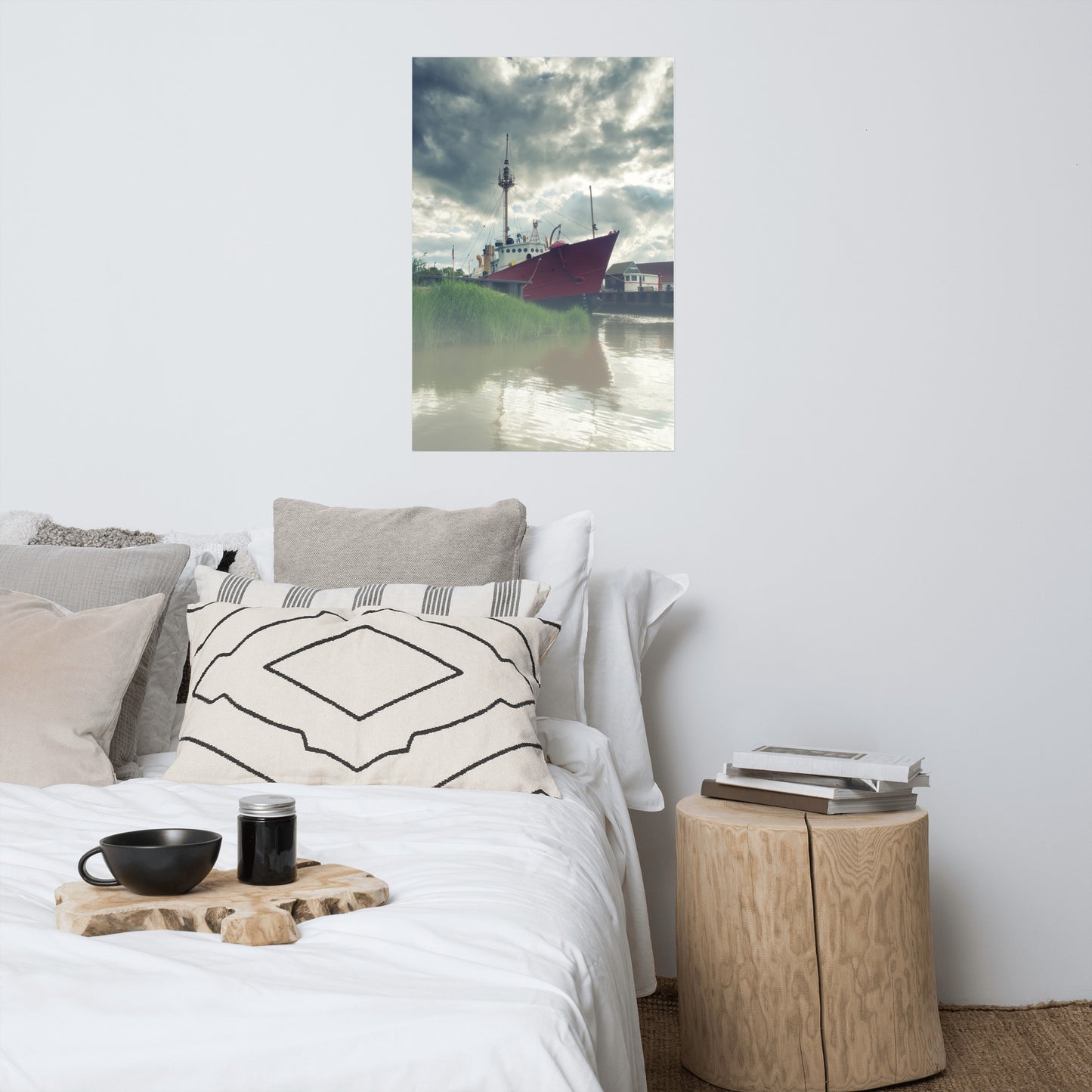 Foggy River Coastal Landscape Photo Loose Wall Art Print