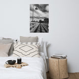 Follow the Lines Black and White Landscape Photo Loose Wall Art Print
