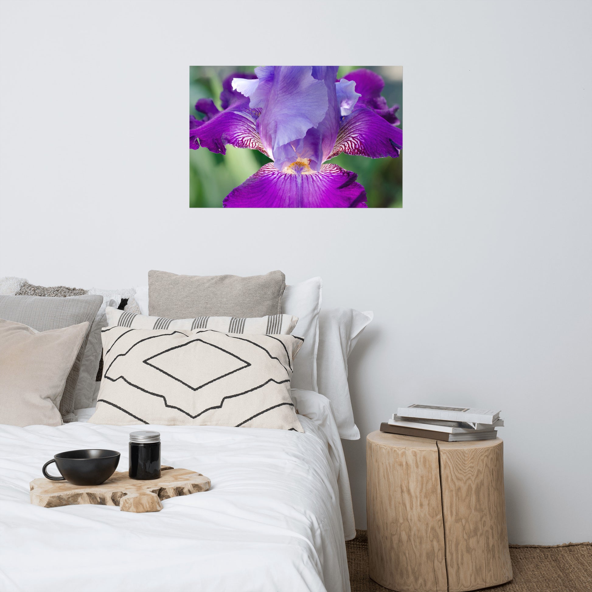 Big Wall Posters For Bedroom Amazon: Glowing Iris - Botanical / Floral / Flora / Flowers / Nature Photograph - Loose / Frameable / Unframed / Frameless Wall Art Print - Artwork