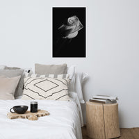 Rose on Black Black and White Floral Nature Photo Loose Unframed Wall Art Prints