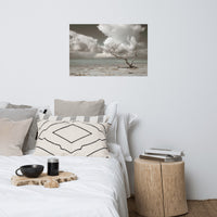 Wanderlust Aged and Colorized Coastal Landscape Photo Paper Poster
