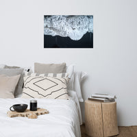 White Waters and Black Sand Landscape Photo Loose Wall Art Prints