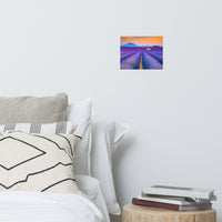 Blooming Lavender Field and Sunset Loose Wall Art Prints