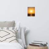 Flying High at Sunset Coastal Landscape Photo Paper Poster