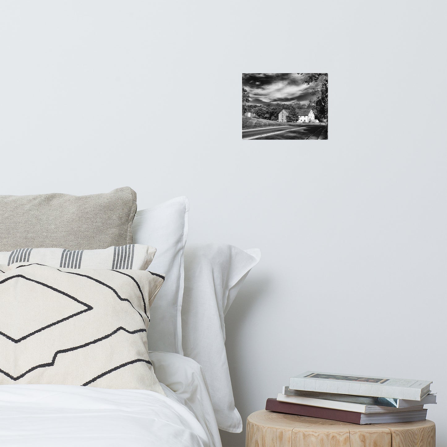 Greenbank Mill - Summer Black and White Landscape Photo Loose Wall Art Prints