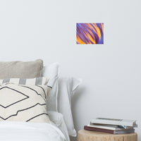 Purple and Yellow Lotus Flower Filaments Loose Wall Decorating Art Print