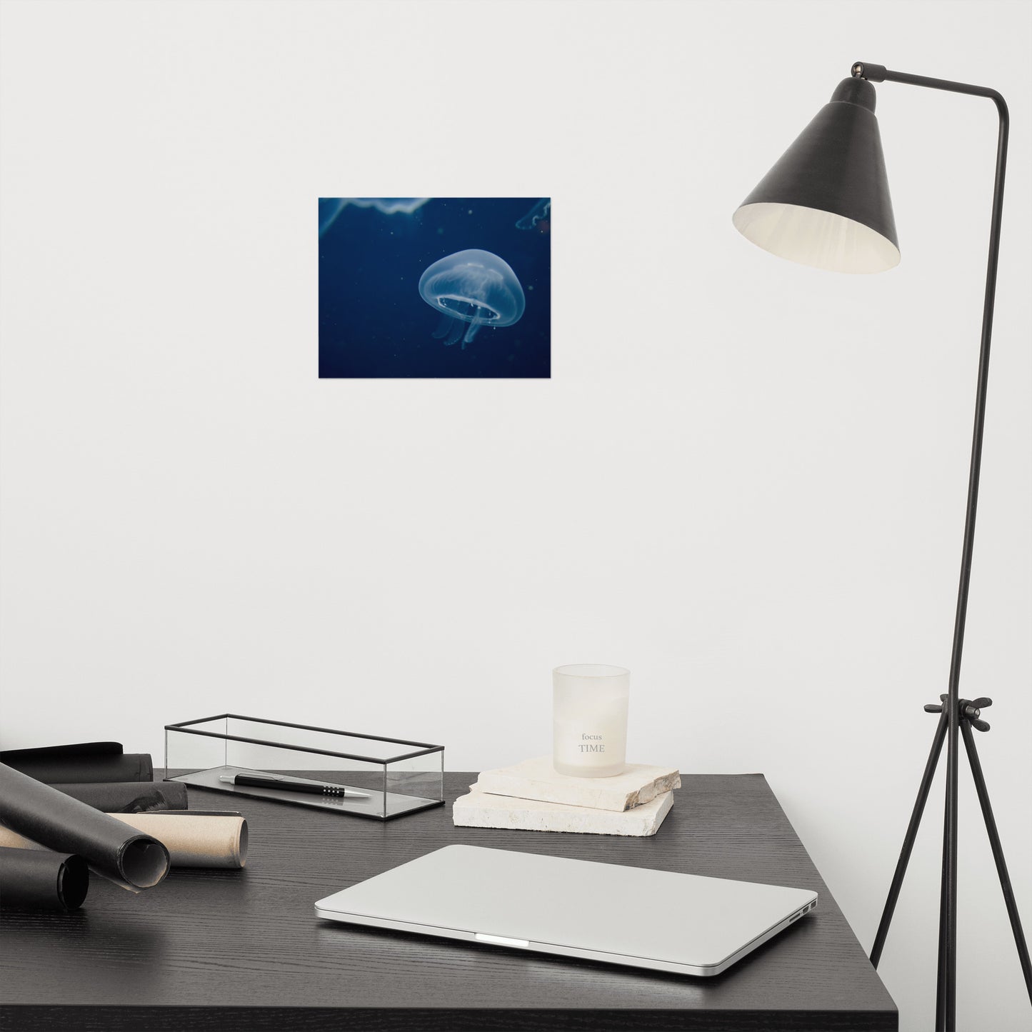 Small Blue Jelly Loose Wall Art Print